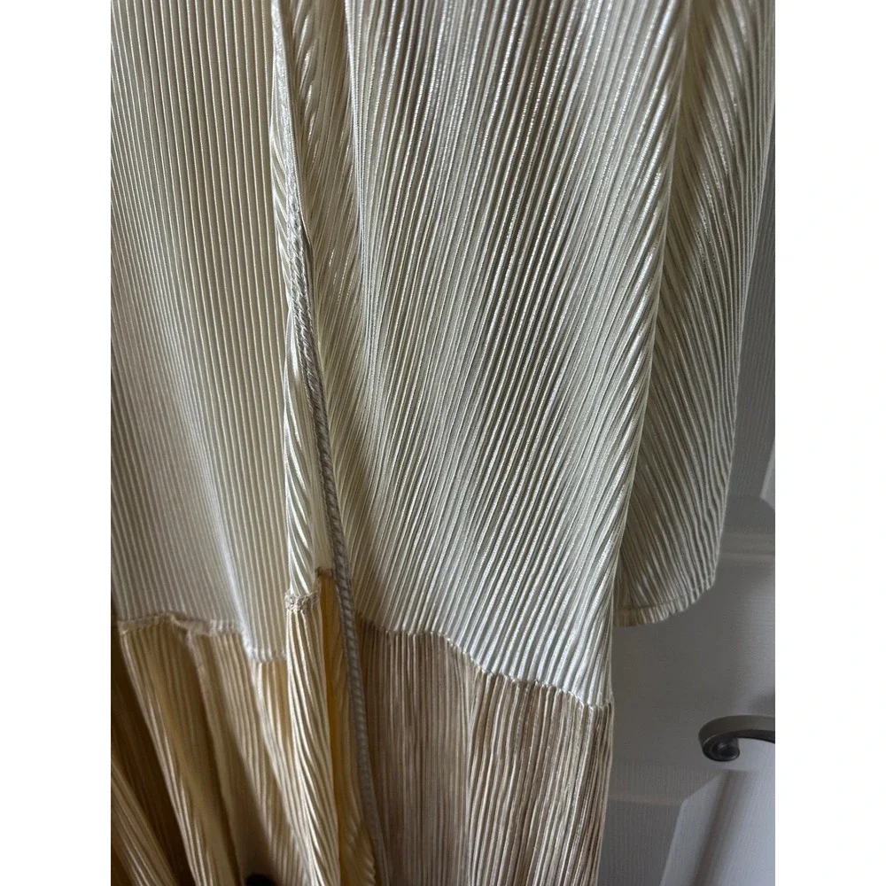 Anthropologie Kimono‎ Duster One Size Open Front Striped Pleated Cardigan - Picture 3 of 3